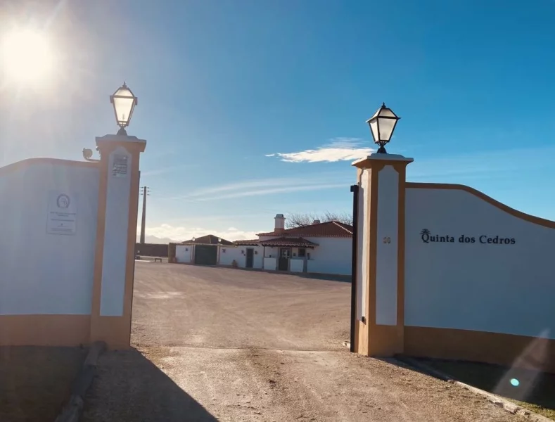 Velmi typická portugalská brána do areálu.