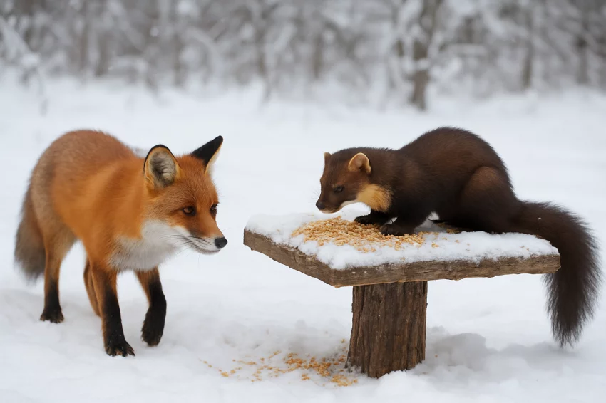 Vánoční přikrmování volně žijících živočichů