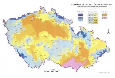 Klimatická mapka ČR