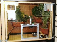 Vnitřní voliery chov p.Gajdoše