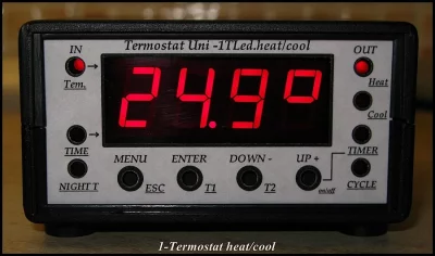 Presný termostat ohrev aj chladenie+cyklovač.
