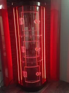 Terárium s 3 buňkami a LED podsvícením