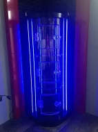 Terárium s 3 buňkami a LED podsvícením