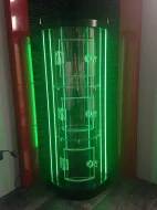 Terárium s 3 buňkami a LED podsvícením