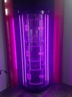 Terárium s 3 buňkami a LED podsvícením