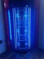 Terárium s 3 buňkami a LED podsvícením