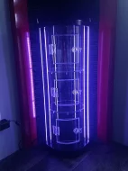 Terárium s 3 buňkami a LED podsvícením