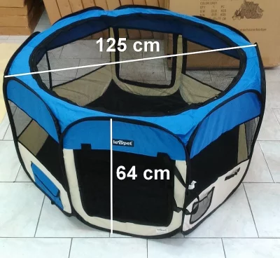 Látková skládací ohrádka pro psa