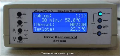 Termostat pre domaci pivovar