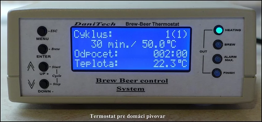 Termostat pre domaci pivovar