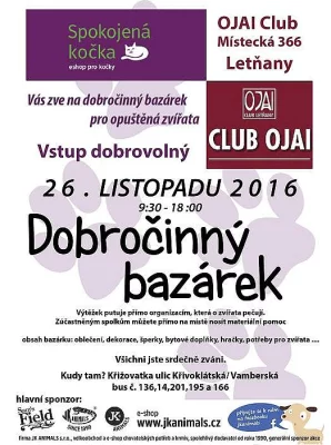 Dobročinný bazárek pro zvířata