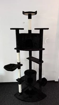 Nové škrabadlo s výškou 203 cm - černé