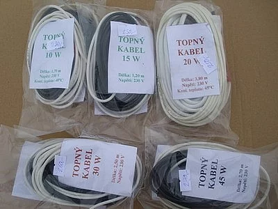 topné kabely