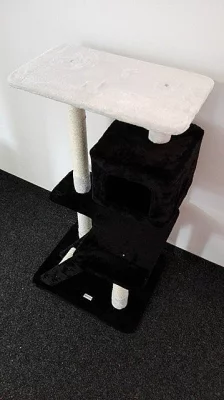 Nové škrabadlo s výškou 108 cm - černá/bílá