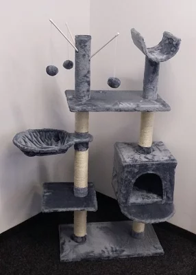 Nové škrabadlo s výškou 130 cm - šedé