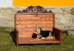Dřevěná postýlka pro psa - pelíšek ze dřeva