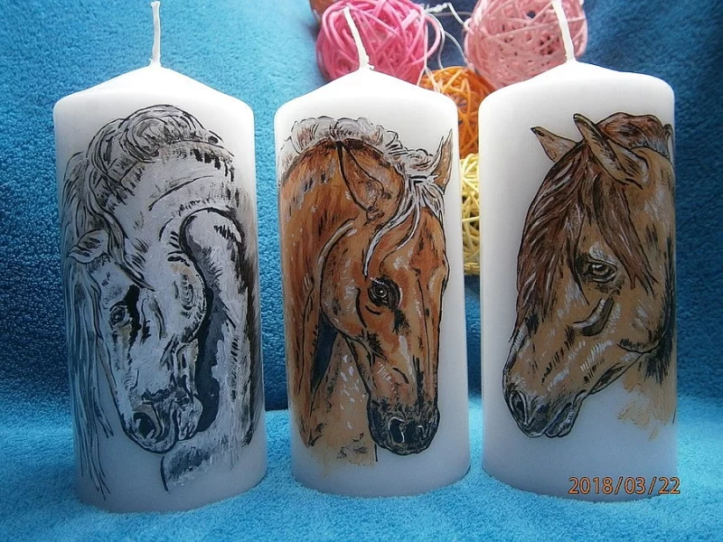 Ručně malované svíčky