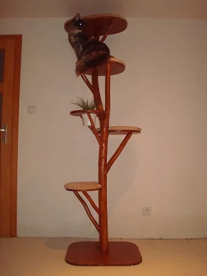 Kočičí strom /škrabadlo/kočka/koťata/pelíšek