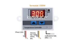 230V Digitální LED termostat nástěnný