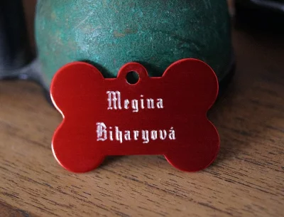 Identifikační psí známky s možností rytí textu na přání