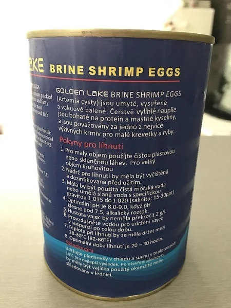 Artemia (Artemie) cysty , žábronožka