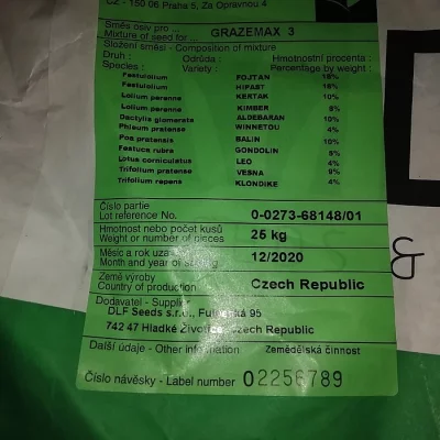 Pastevni travni směs
