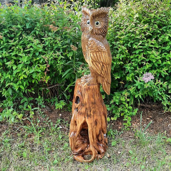 Dřevěná socha sova-(90cm)