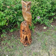 Dřevěná socha sova-(90cm)