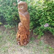 Dřevěná socha sova-(90cm)
