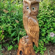 Dřevěná socha sova-(90cm)