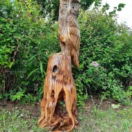 Dřevěná socha sova-(90cm)
