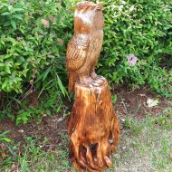 Dřevěná socha sova-(90cm)