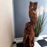 Dřevěná socha sova-(90cm)