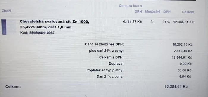 pletivo na voliéry