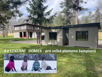 Luxusní samostatný  psí domek XXL - 4 kusy
