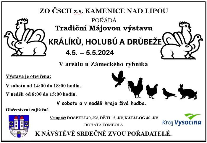 Tradiční Májová výstava králíků, holubů a drůbeže