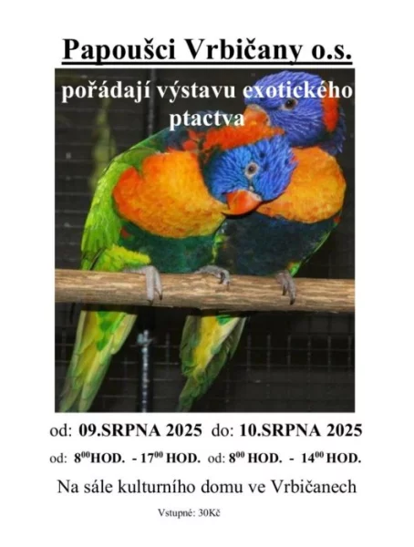 Výstava-papoušci Vrbičany u Lovosic