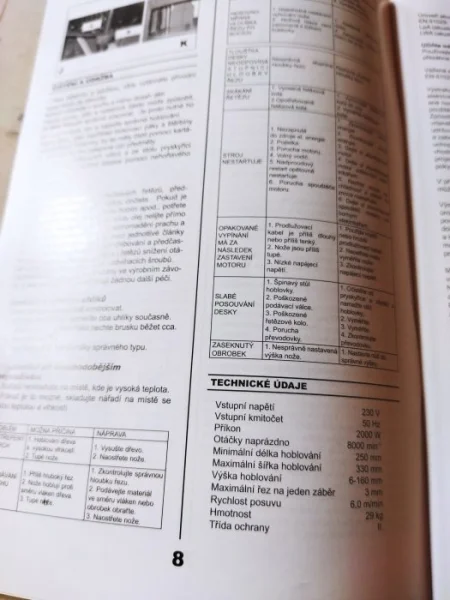 Protahovací hoblovačka