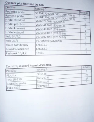 ND na Obraceč píce Rozmital OZ-676 a Žací diskový stroj SD-300C