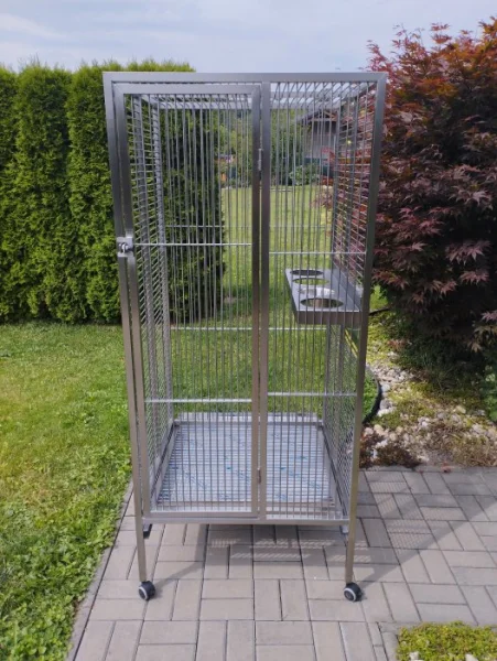 Nerezová klec pro papoušky - voliéra