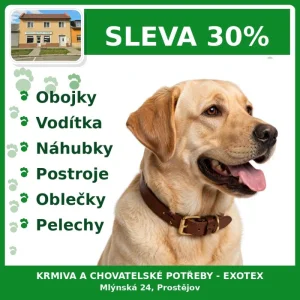 Výprodej vodítek, obojků, oblečků...