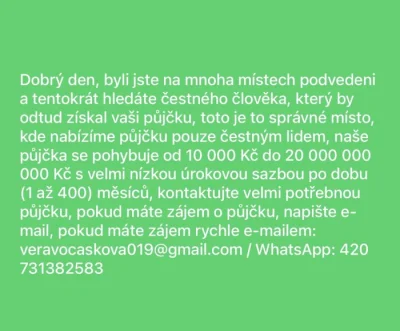 nabídka od soukromé osoby